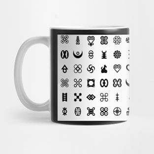 ADRINKRA PATTERN - BLACK AND WHITE Mug